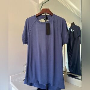 Mono B Blue Short Sleeve Top US Large